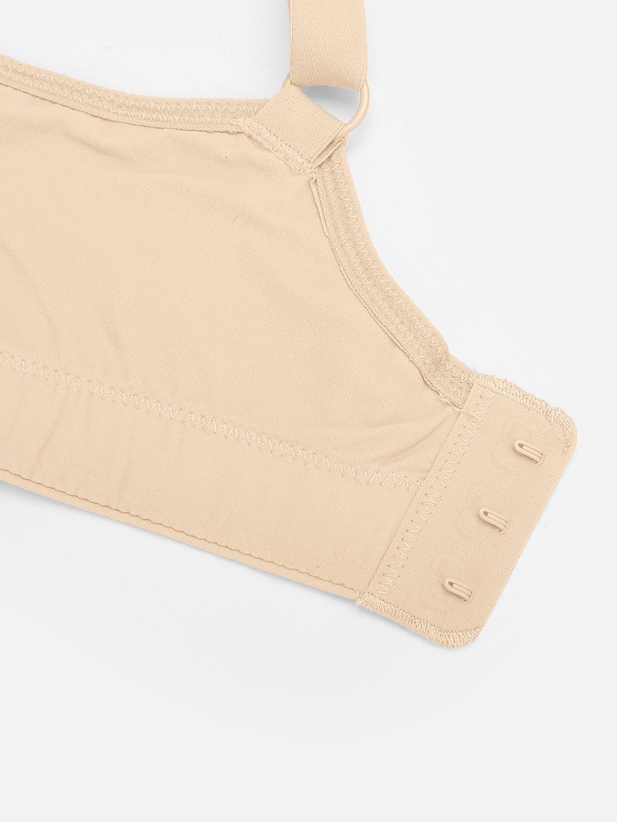 Seamless V-Neck Underarm-Smoothing Bralette Dark Brown 7