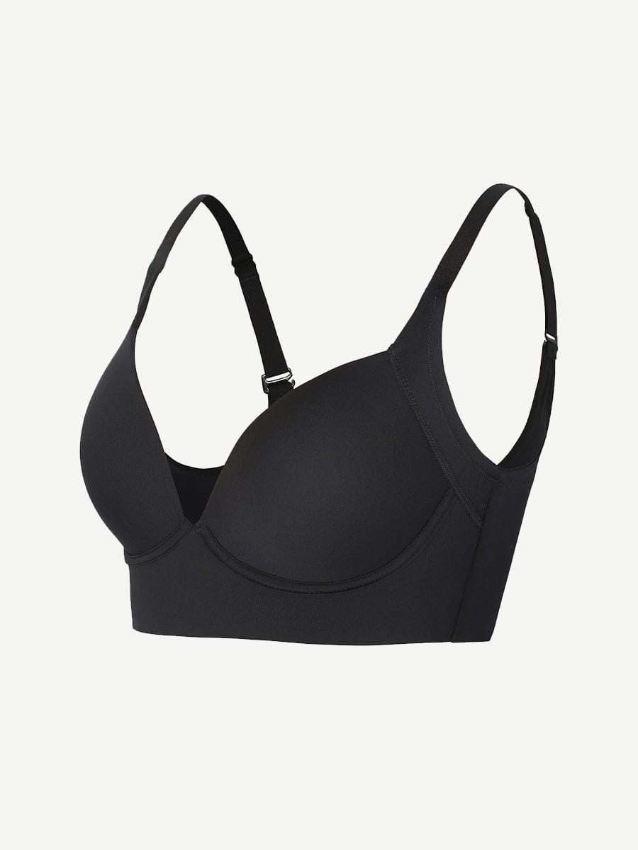 Deep Cup Push-Up Full Coverage Bra Black 11
