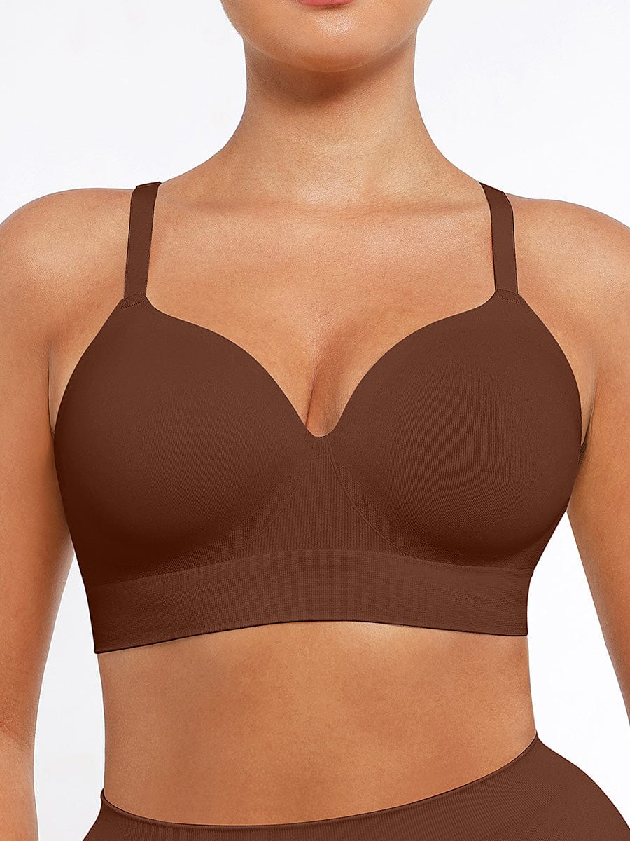 Seamless Wireless Foam Cup Bra Light Brown 3