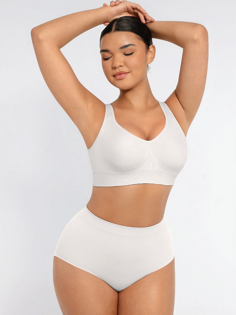 Wireless Bust Support Bra With Wide Straps 3