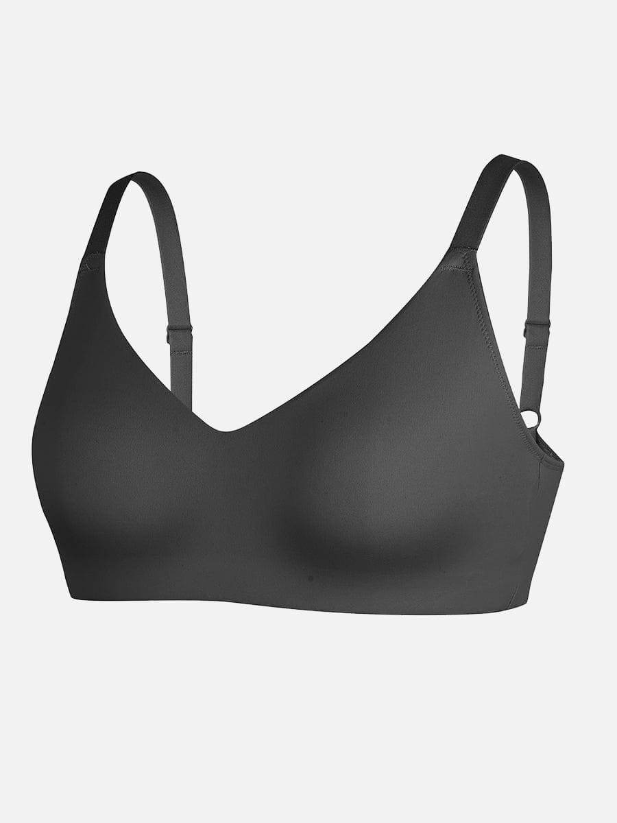 Seamless V-Neck Underarm-Smoothing Bralette Leopard Brown 1