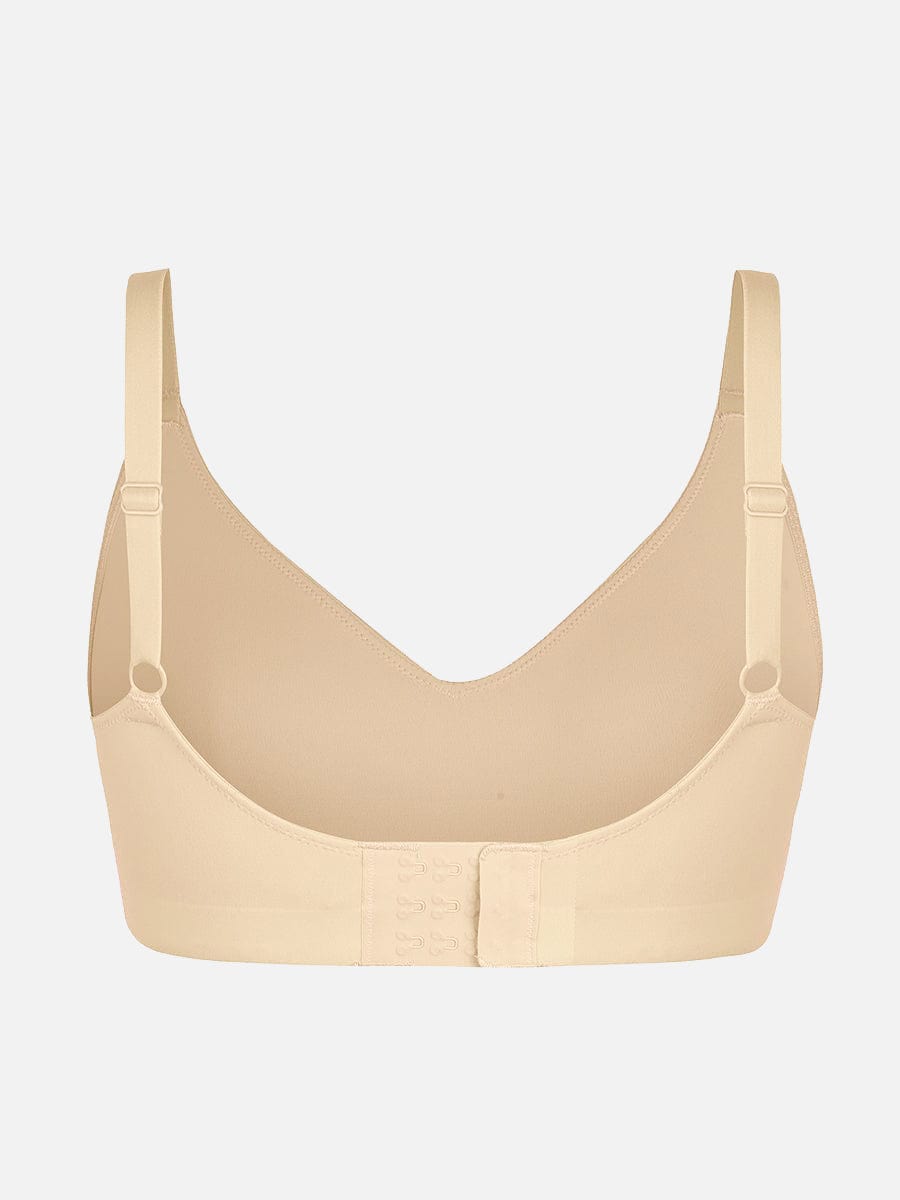 Seamless V-Neck Underarm-Smoothing Bralette Dark Brown 5
