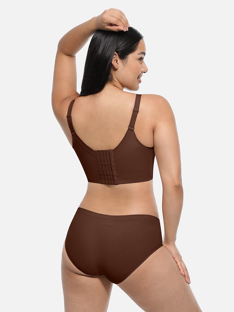 Underwire Push-Up Full Coverage Bra Dark Brown 5