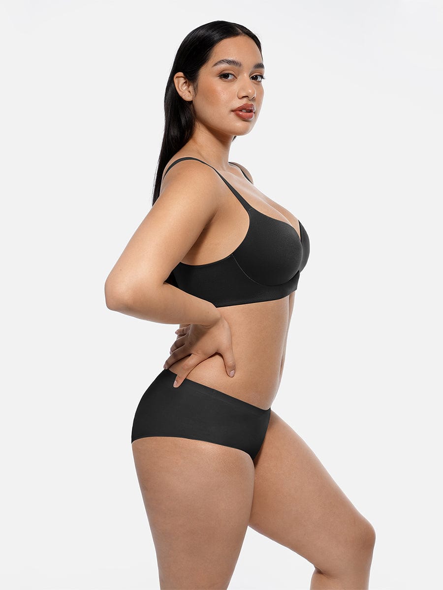 Wireless Push-Up Demi Bralette Black 7