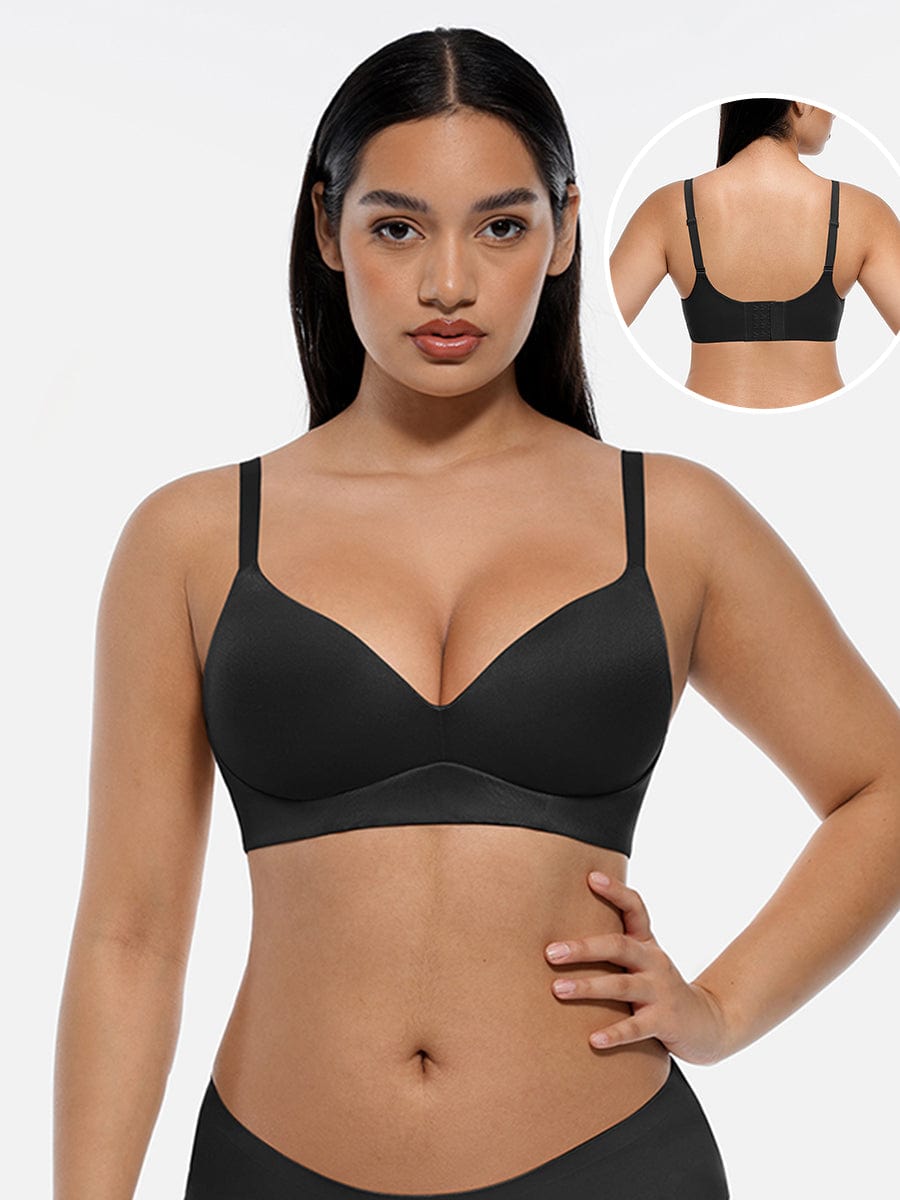 Wireless Push-Up Demi Bralette Black 1