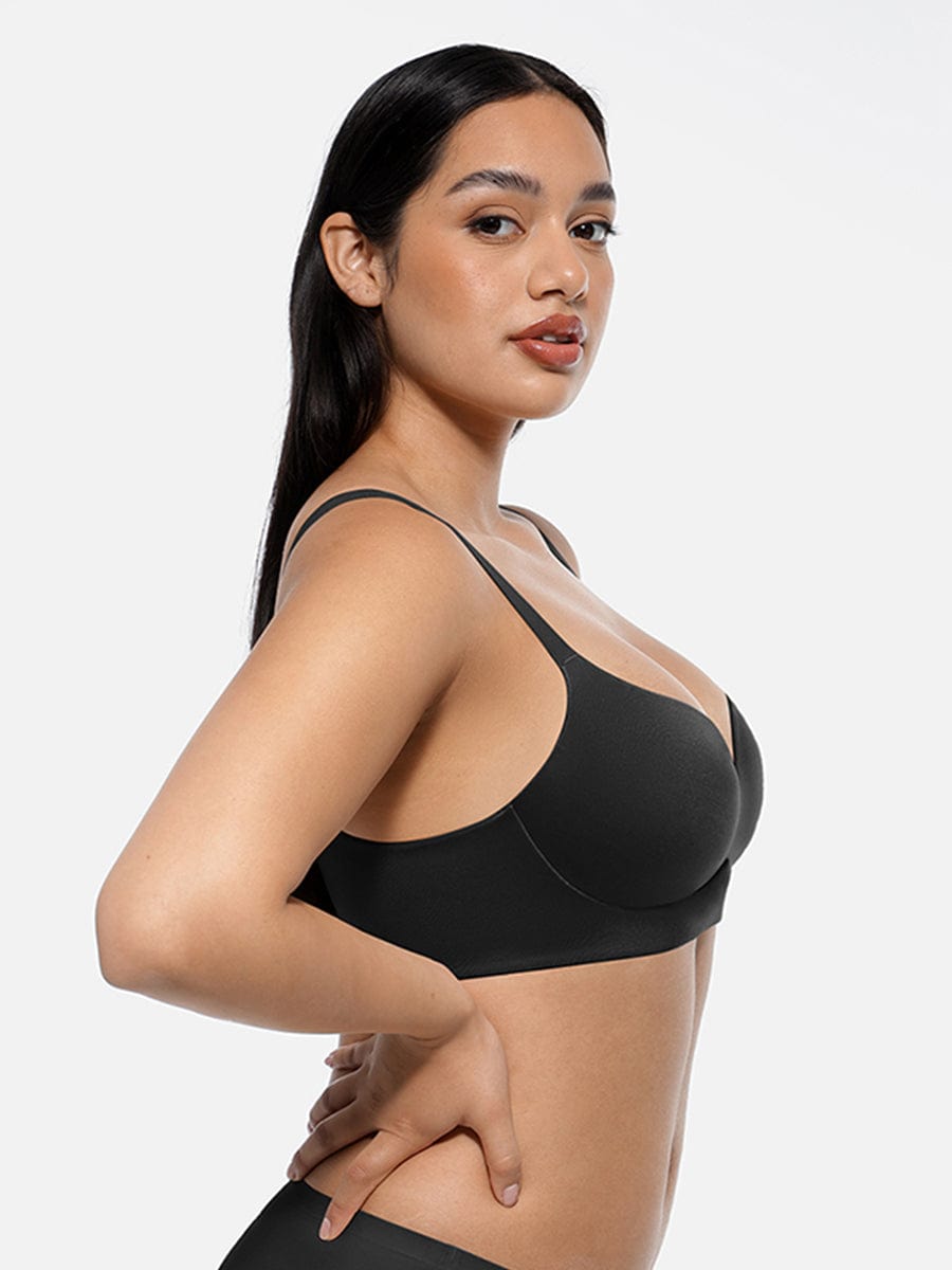Wireless Push-Up Demi Bralette Black 3