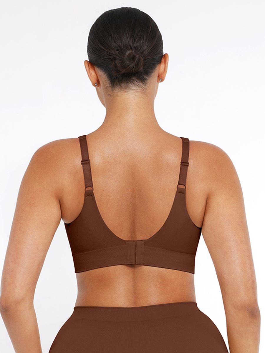 Wireless Bust Support Bra With Wide Straps White 7