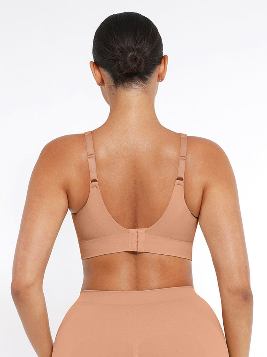 Wireless Bust Support Bra With Wide Straps Light Skin 1
