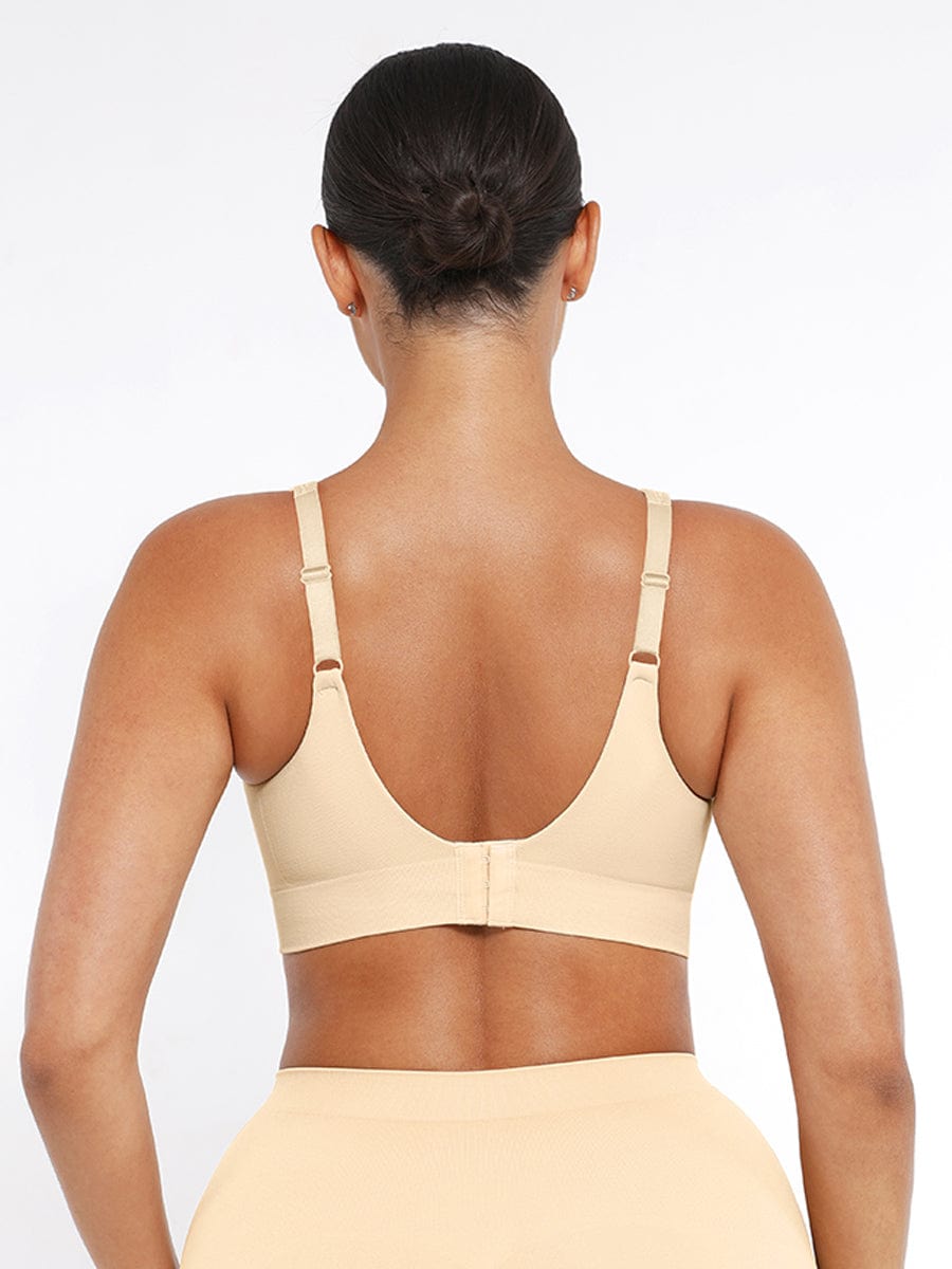 Wireless Bust Support Bra With Wide Straps Dark Skin 2