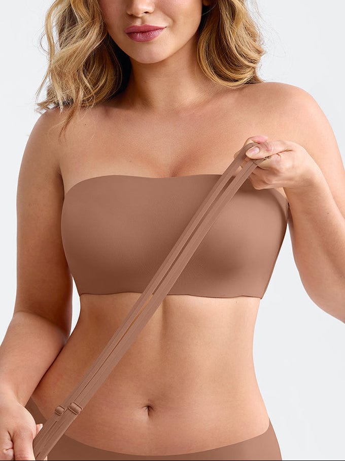 Strapless Anti-Slip Bandeau Bra Black 3
