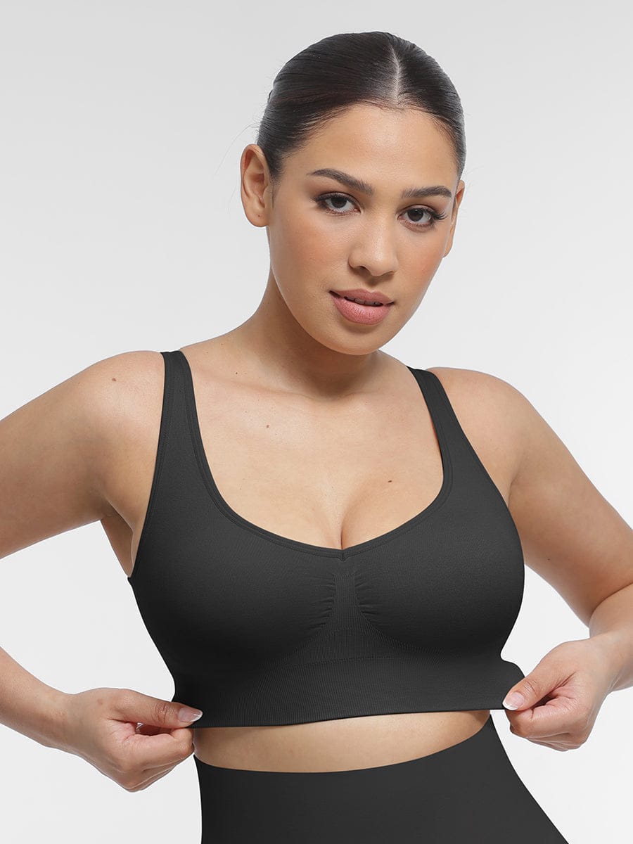 Seamless Back Fat Reduction Inner Bra Dark Brown 5