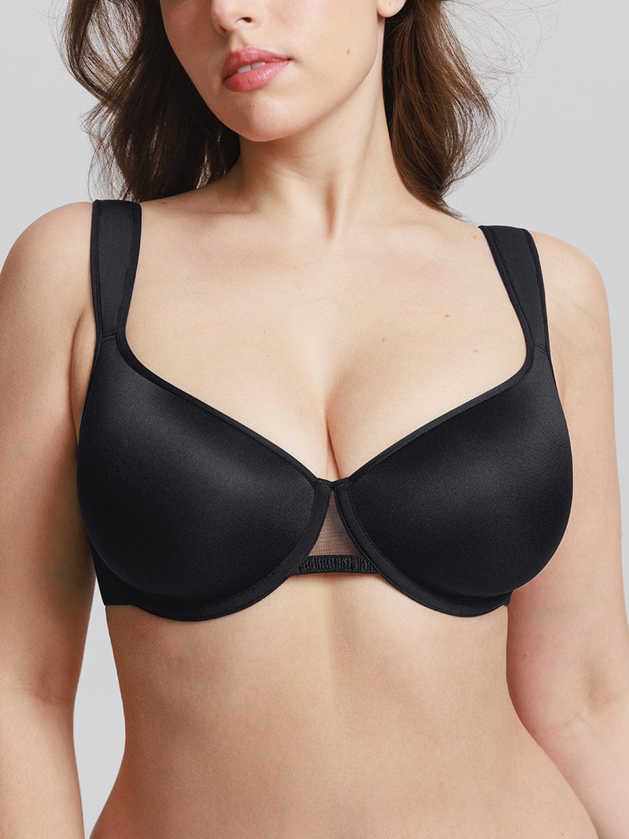 Full Coverage Underwire Bra With Memory Foam Cups Black 9