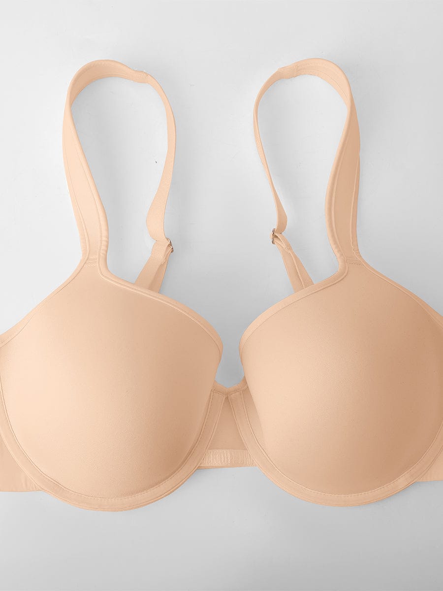 Full Coverage Underwire Bra With Memory Foam Cups Black 24