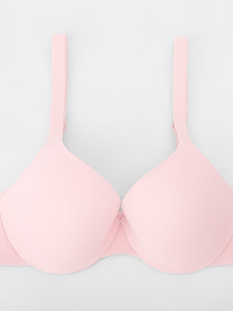 Seamless Underwire Push-Up Demi Bra Black 9