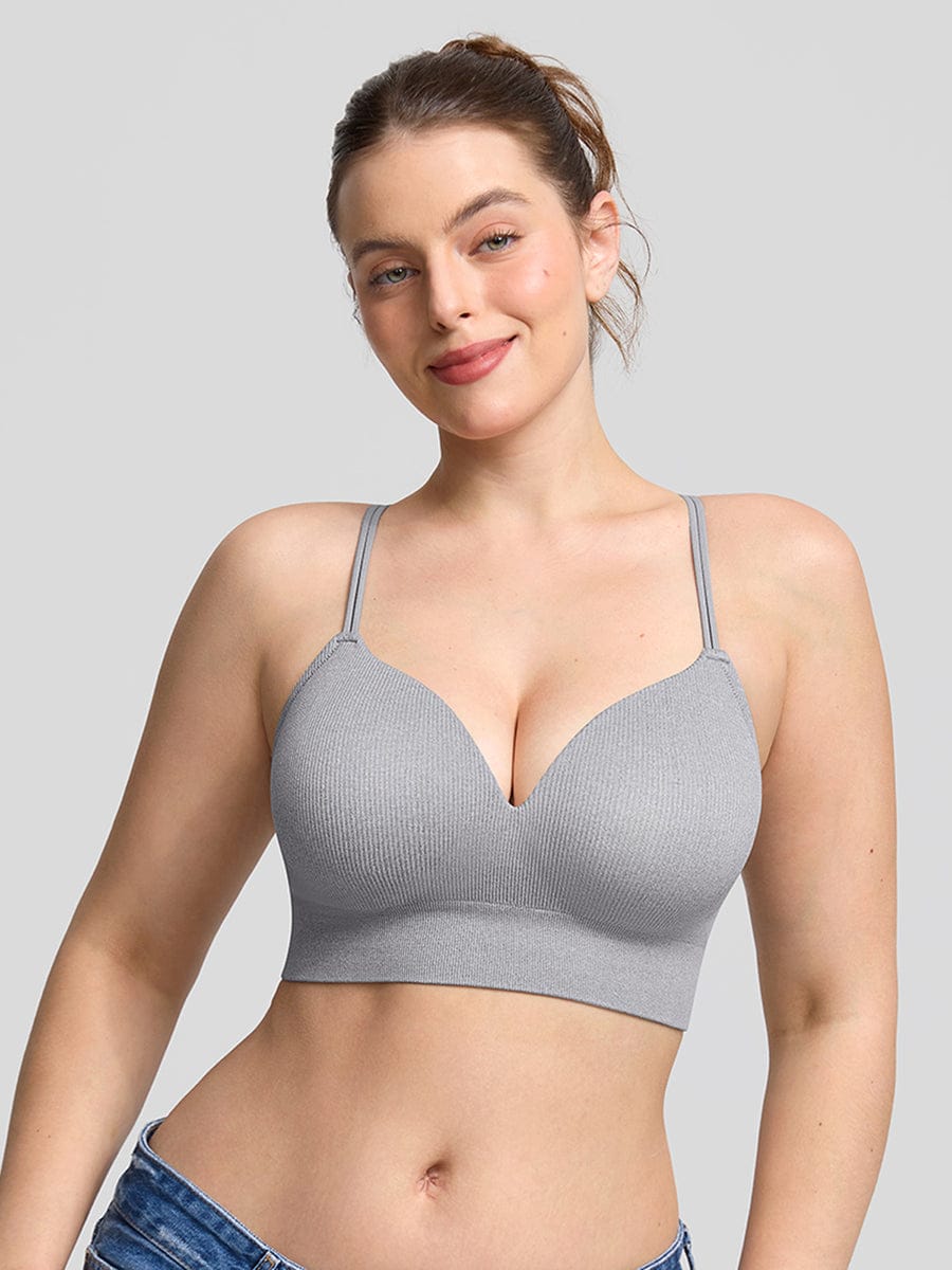 Seamless Wireless Demi T-Shirt Bra Black 3