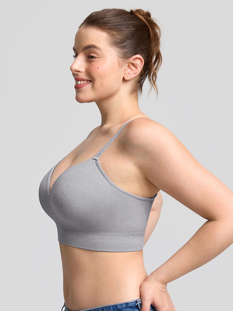 Seamless Wireless Demi T-Shirt Bra Black 4