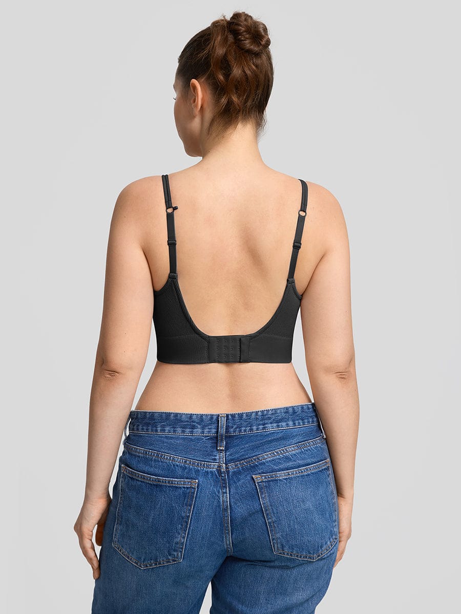 Seamless Wireless Demi T-Shirt Bra White 2