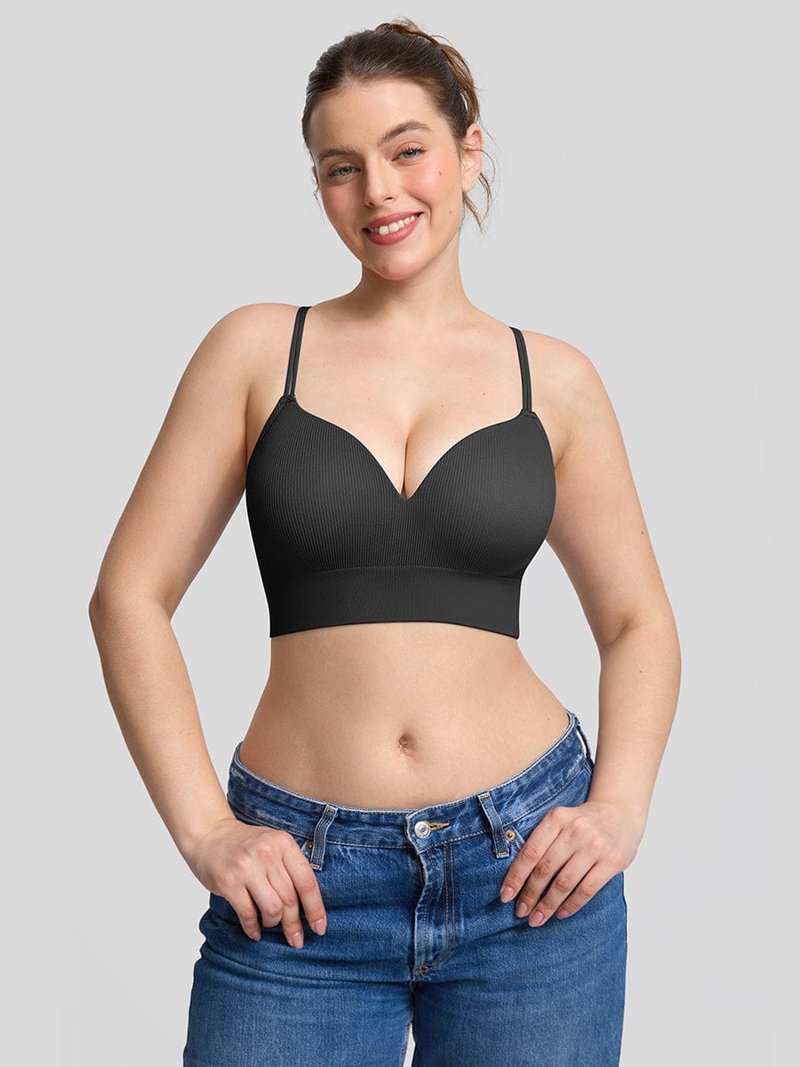 Seamless Wireless Demi T-Shirt Bra Gray 8