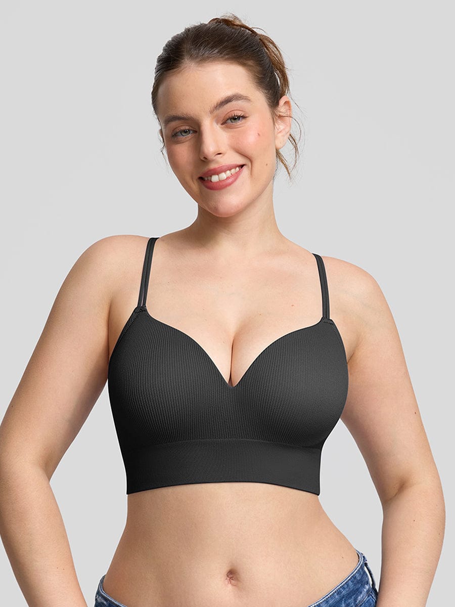 Seamless Wireless Demi T-Shirt Bra Gray 5