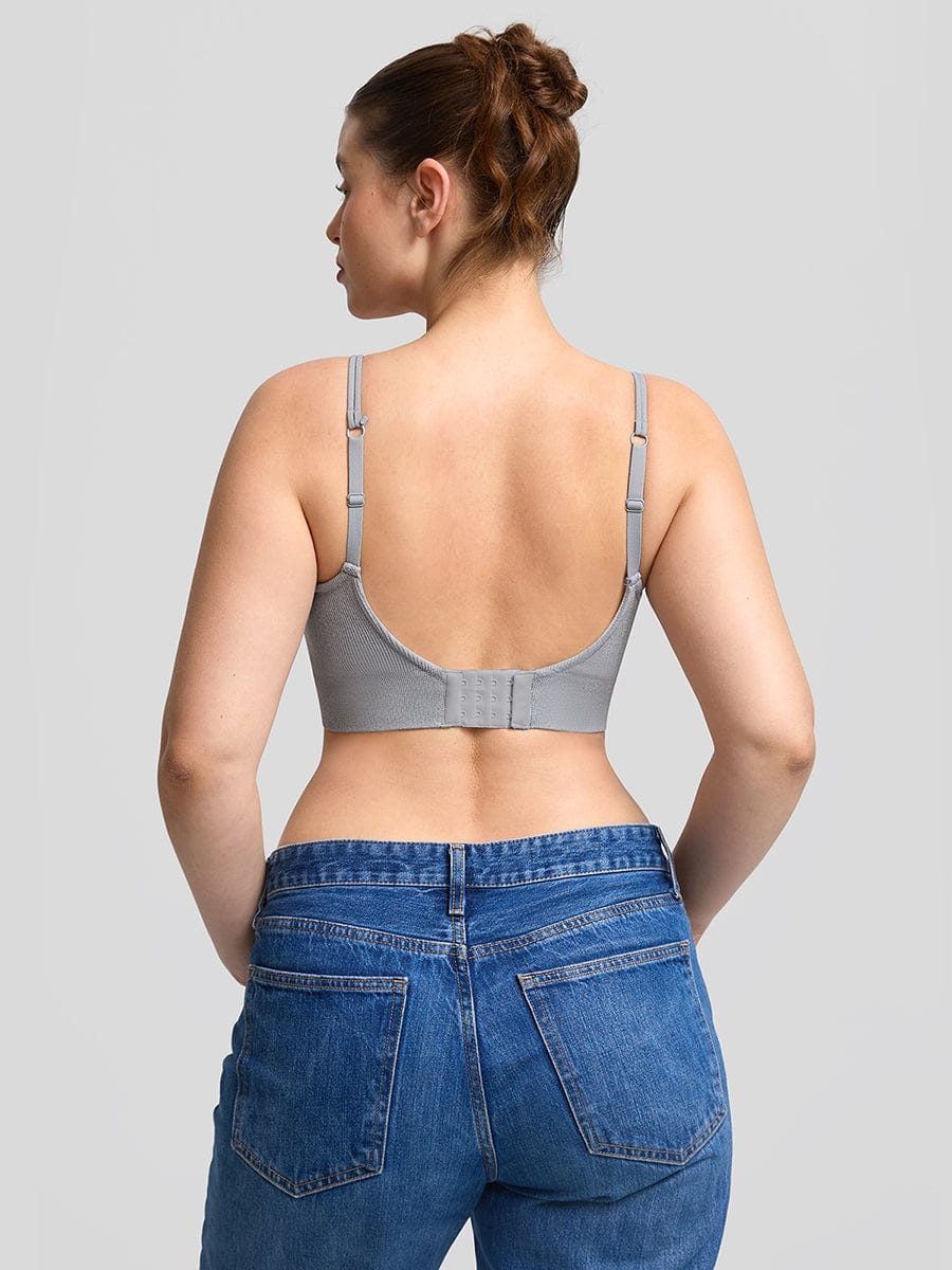 Seamless Wireless Demi T-Shirt Bra Black 8