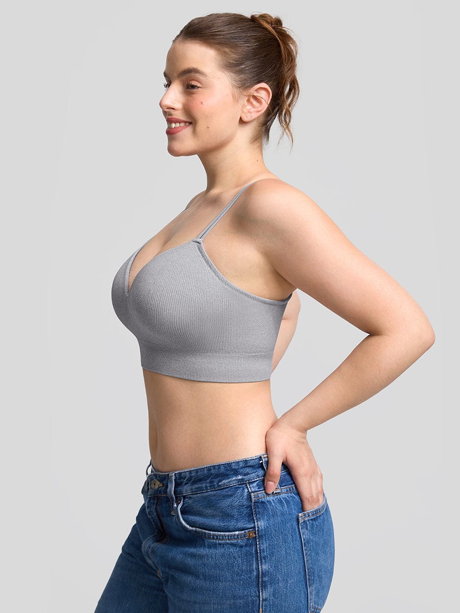 Seamless Wireless Demi T-Shirt Bra Black 7