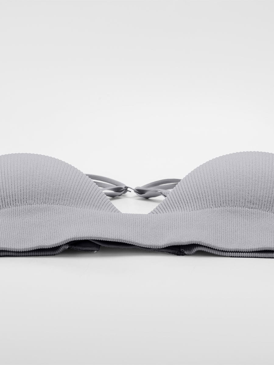 Seamless Wireless Demi T-Shirt Bra Gray 3