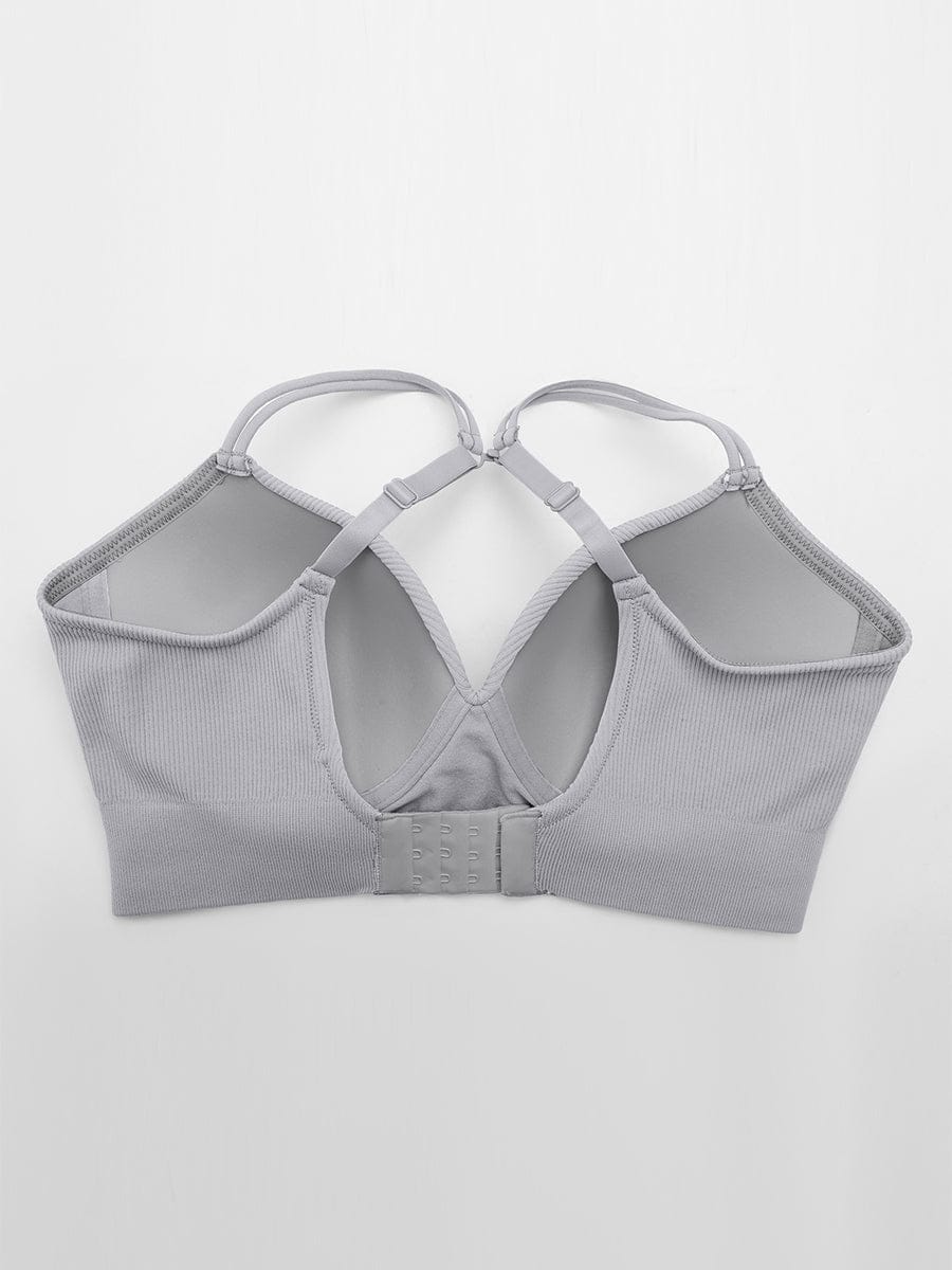 Seamless Wireless Demi T-Shirt Bra Gray 2
