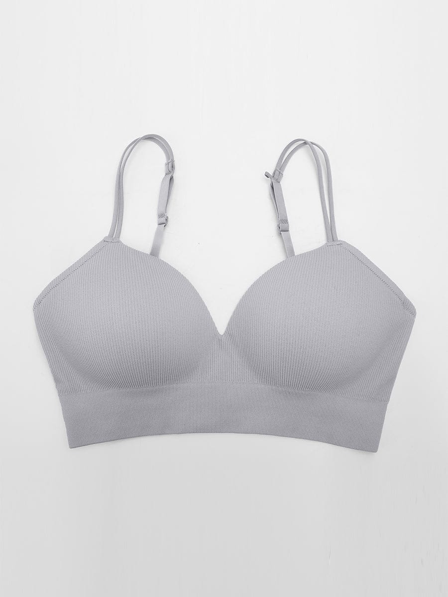 Seamless Wireless Demi T-Shirt Bra Gray 1