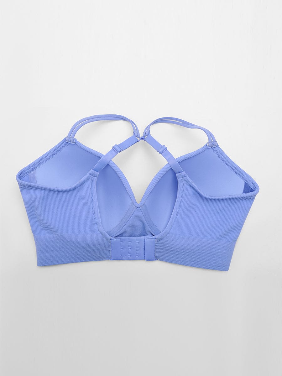 Seamless Wireless Demi T-Shirt Bra Blue 7