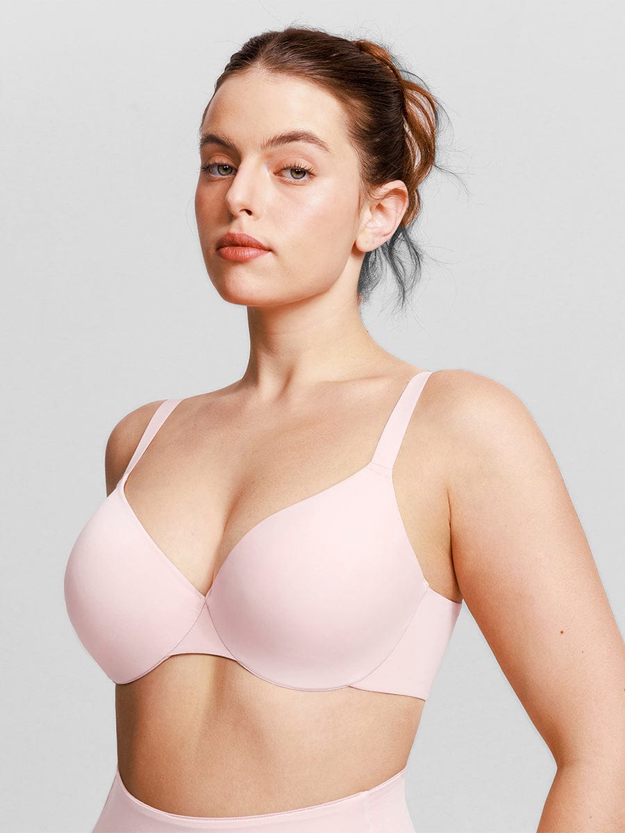 Seamless Underwire Push-Up Demi Bra Black 7