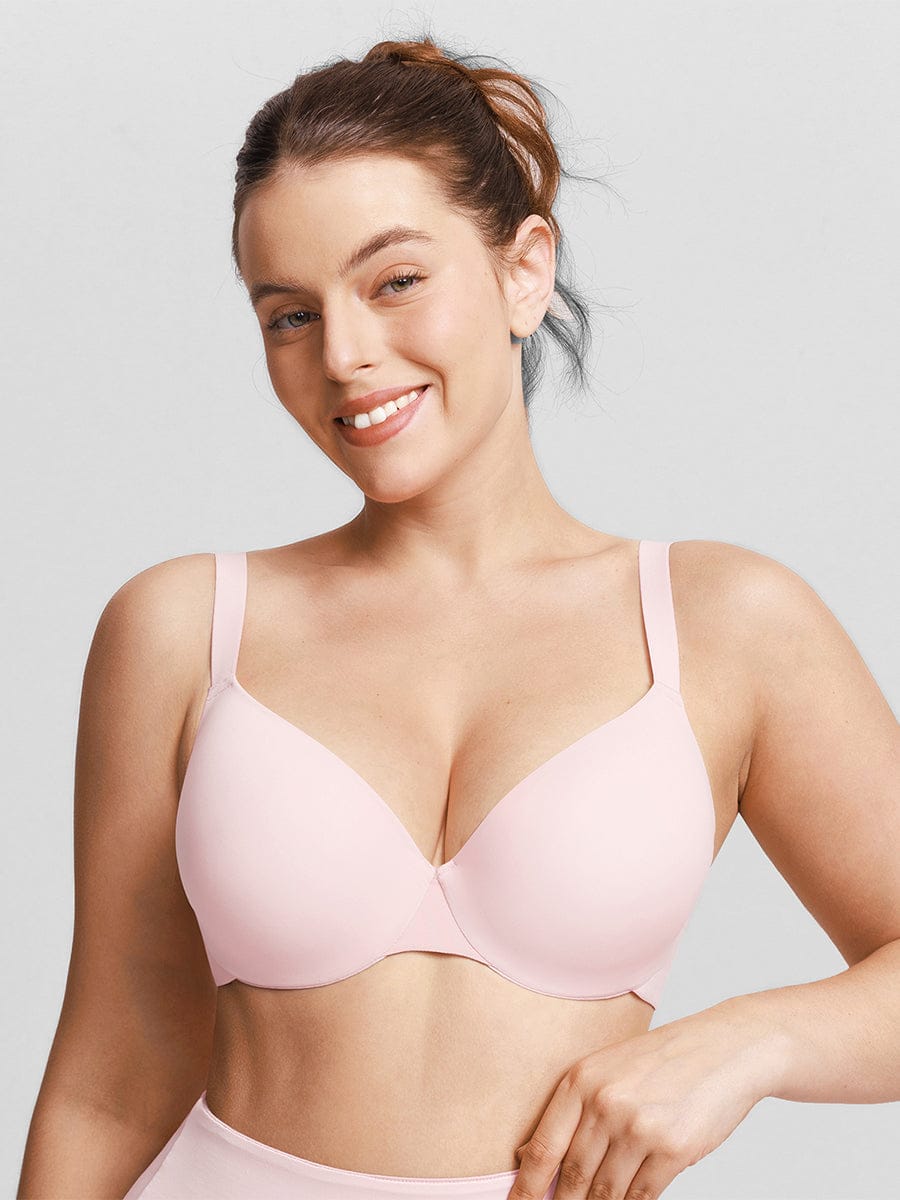 Seamless Underwire Push-Up Demi Bra Black 6