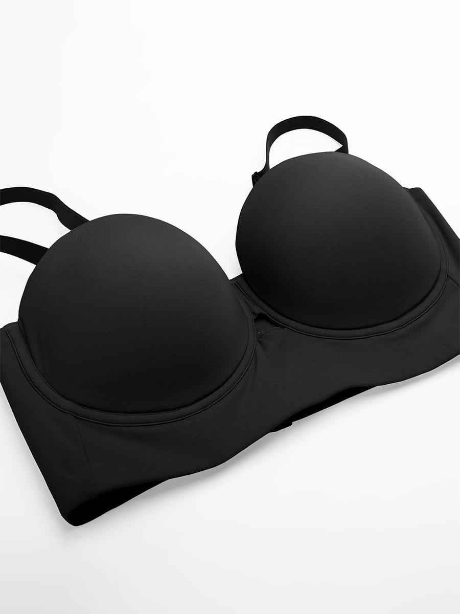 Strapless Half-Cup Underwire Bra Black 16
