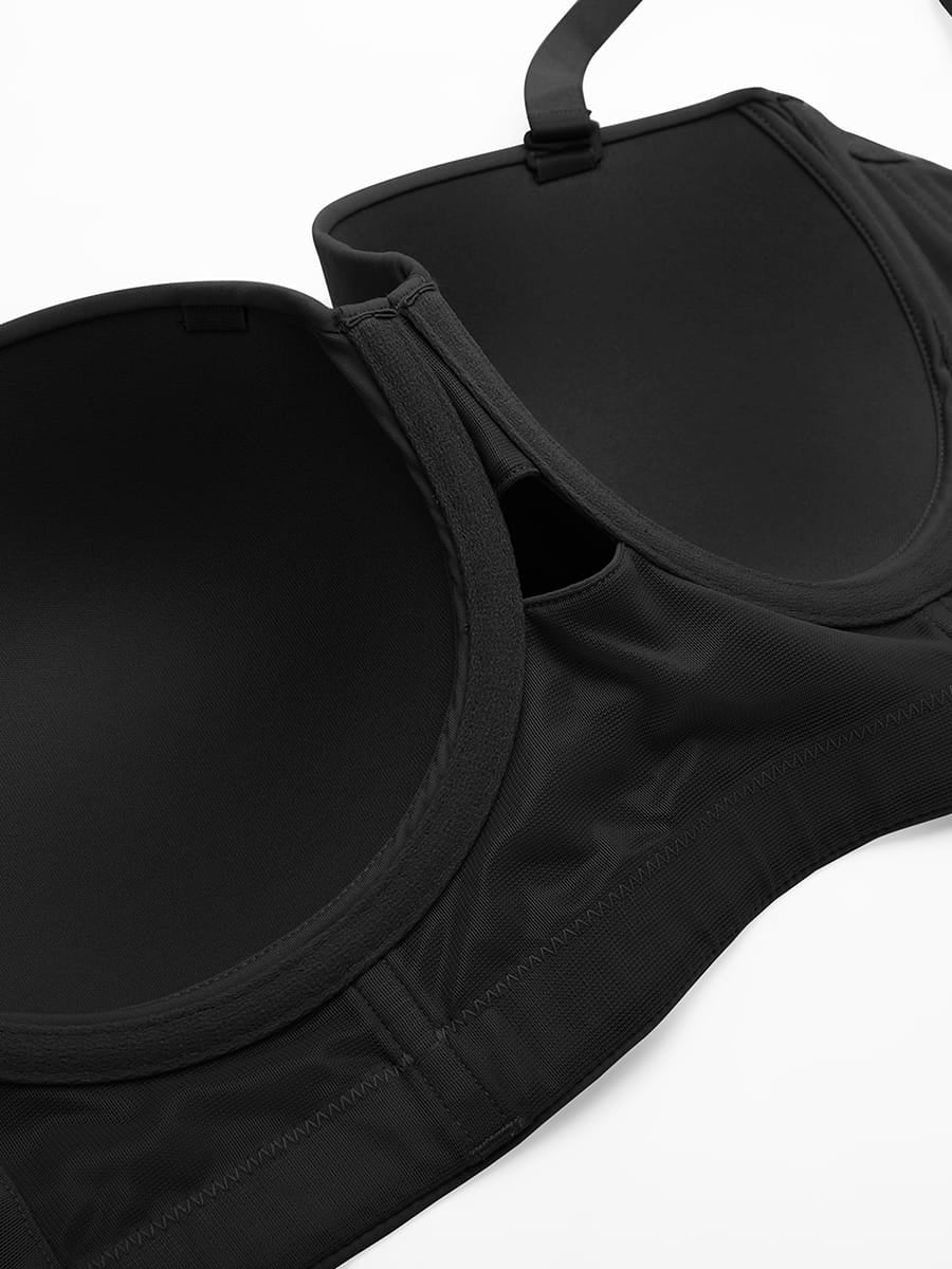 Strapless Half-Cup Underwire Bra Black 17