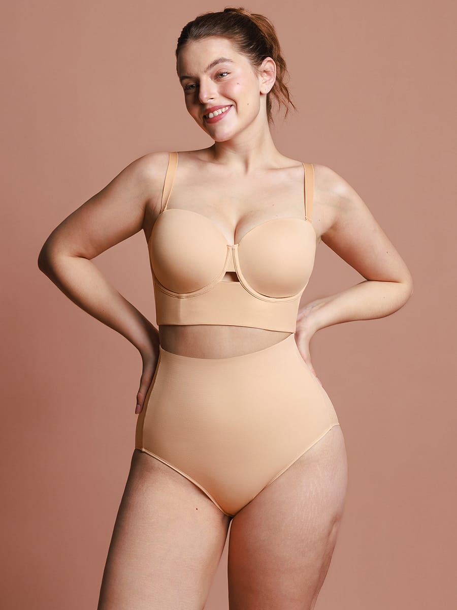 Strapless Half-Cup Underwire Bra Black 4
