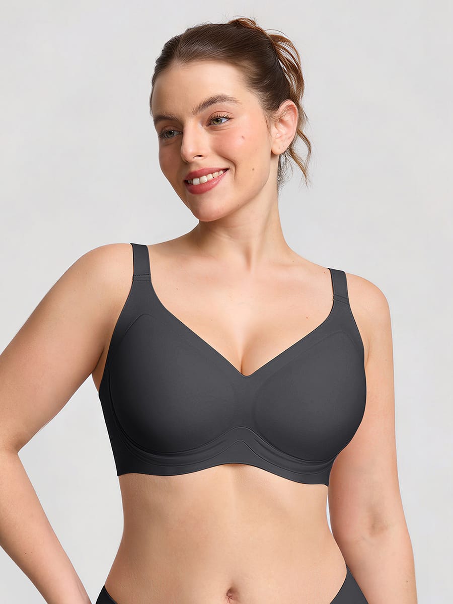 Seamless Wireless T-Shirt Bra for Fuller Busts Beige 4