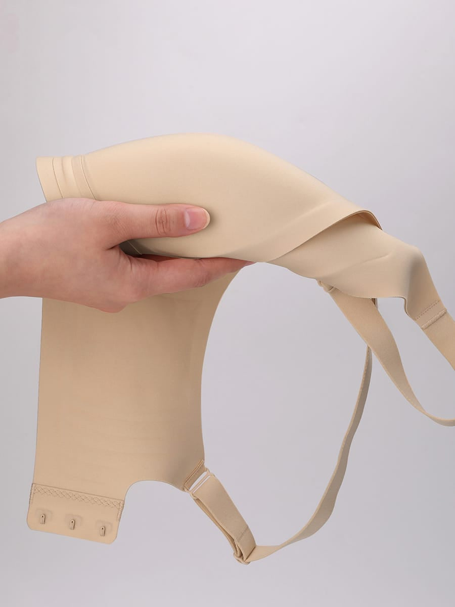Seamless Wireless T-Shirt Bra for Fuller Busts Beige 2