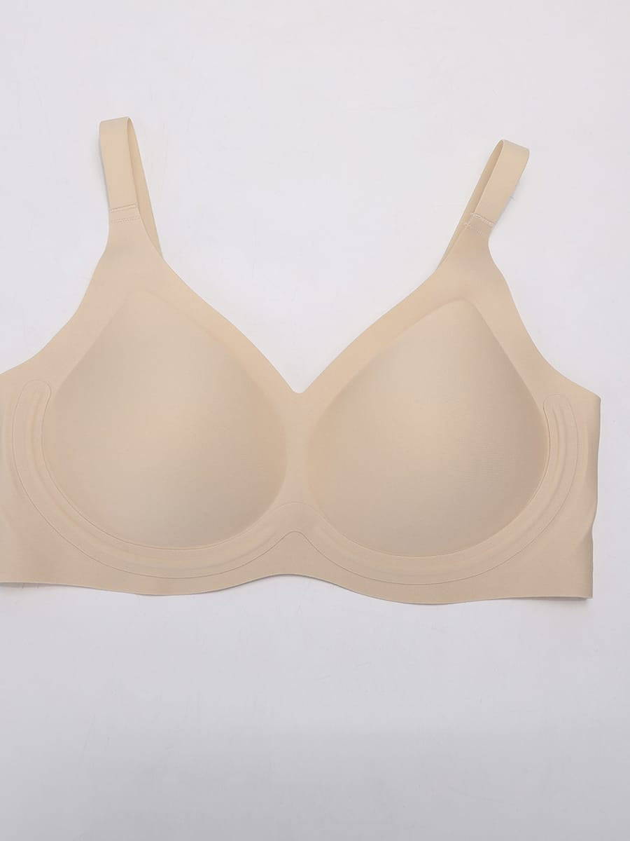 Seamless Wireless T-Shirt Bra for Fuller Busts Black 3