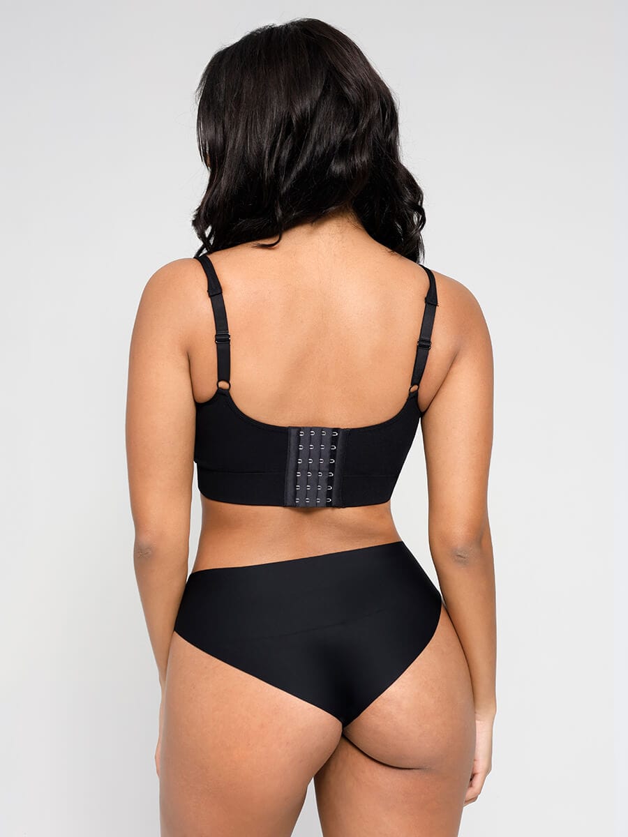 Seamless Back Fat Reduction Inner Bra Dark Brown 2