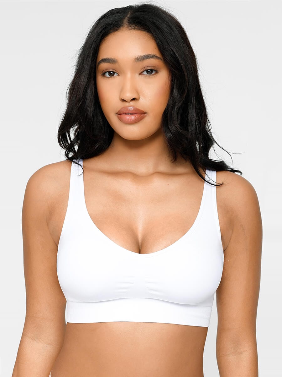 Seamless Back Fat Reduction Inner Bra Dark Brown 10