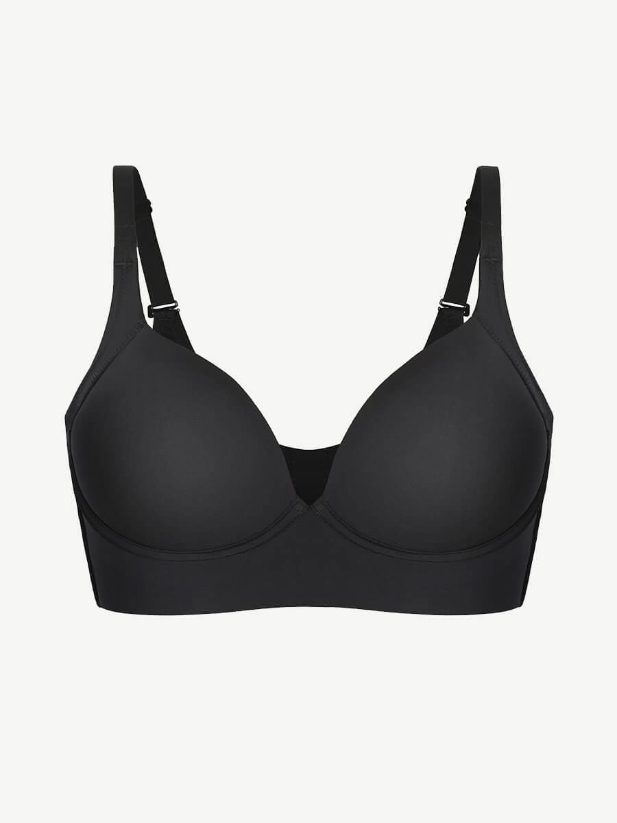 Deep Cup Push-Up Full Coverage Bra Black 10