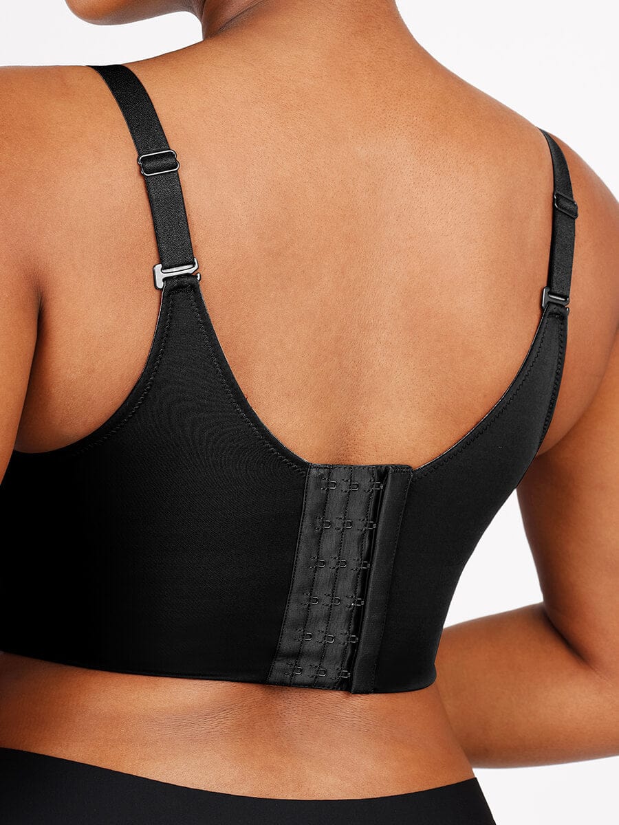 Deep Cup Push-Up Full Coverage Bra Black 7