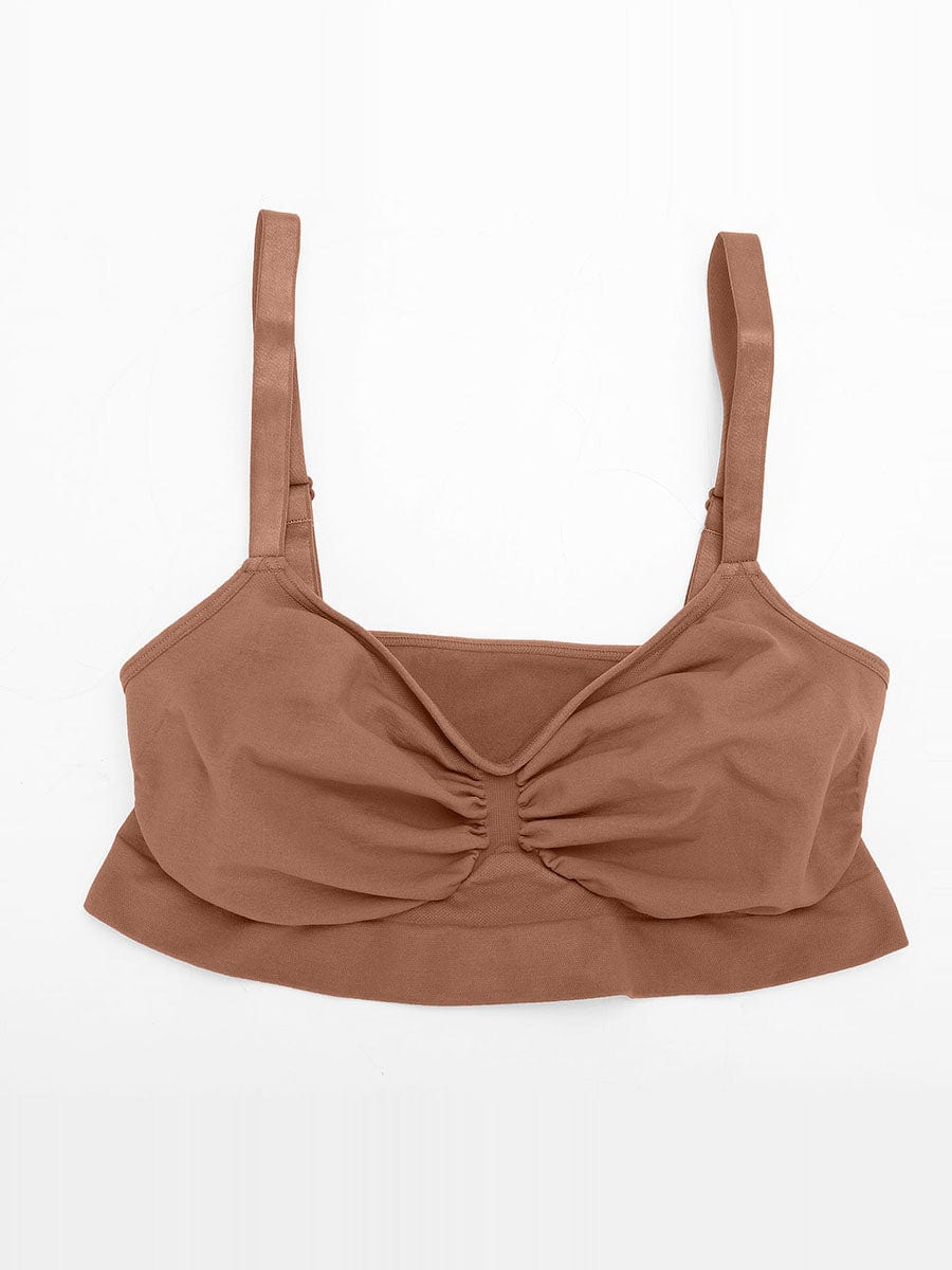 Wireless Supportive Shaping Bra Dark Red 2