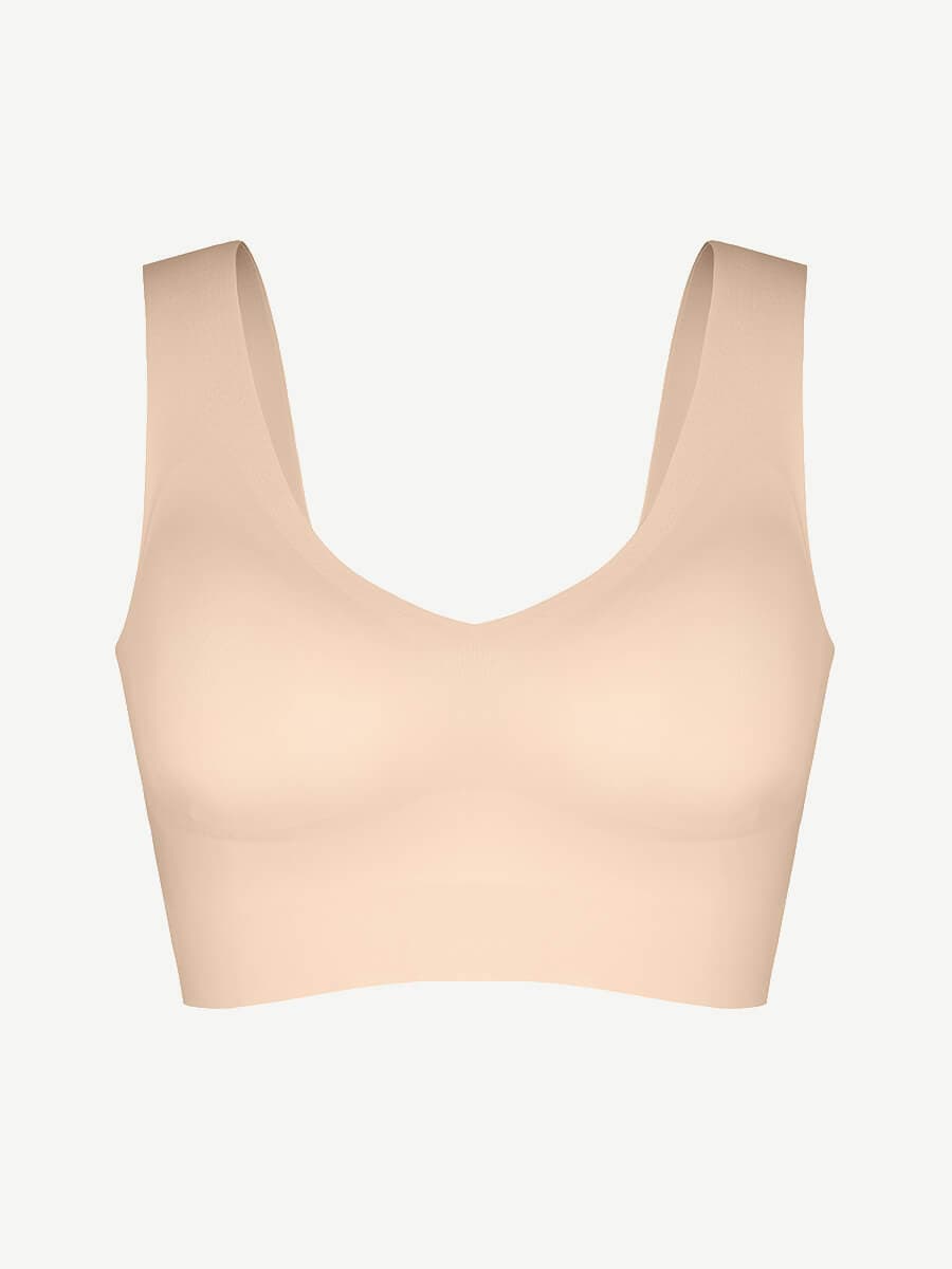 Fitted V-Neck Seamless Bra Tank Top 7