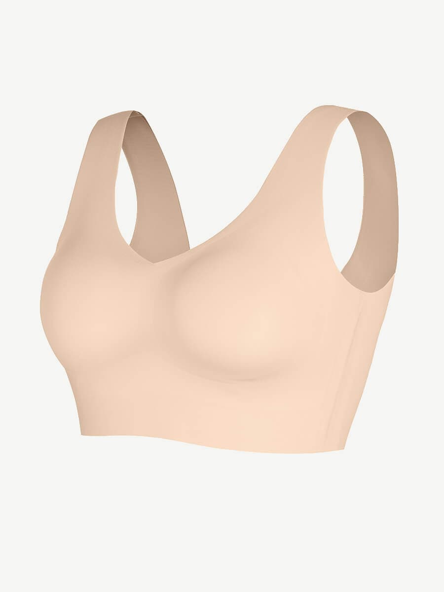 Fitted V-Neck Seamless Bra Tank Top 8