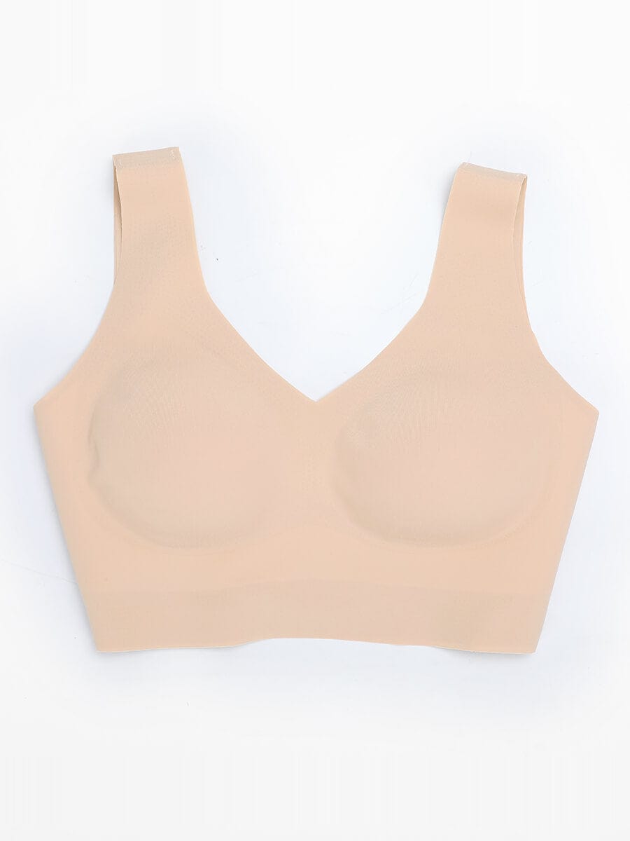 Fitted V-Neck Seamless Bra Tank Top 10