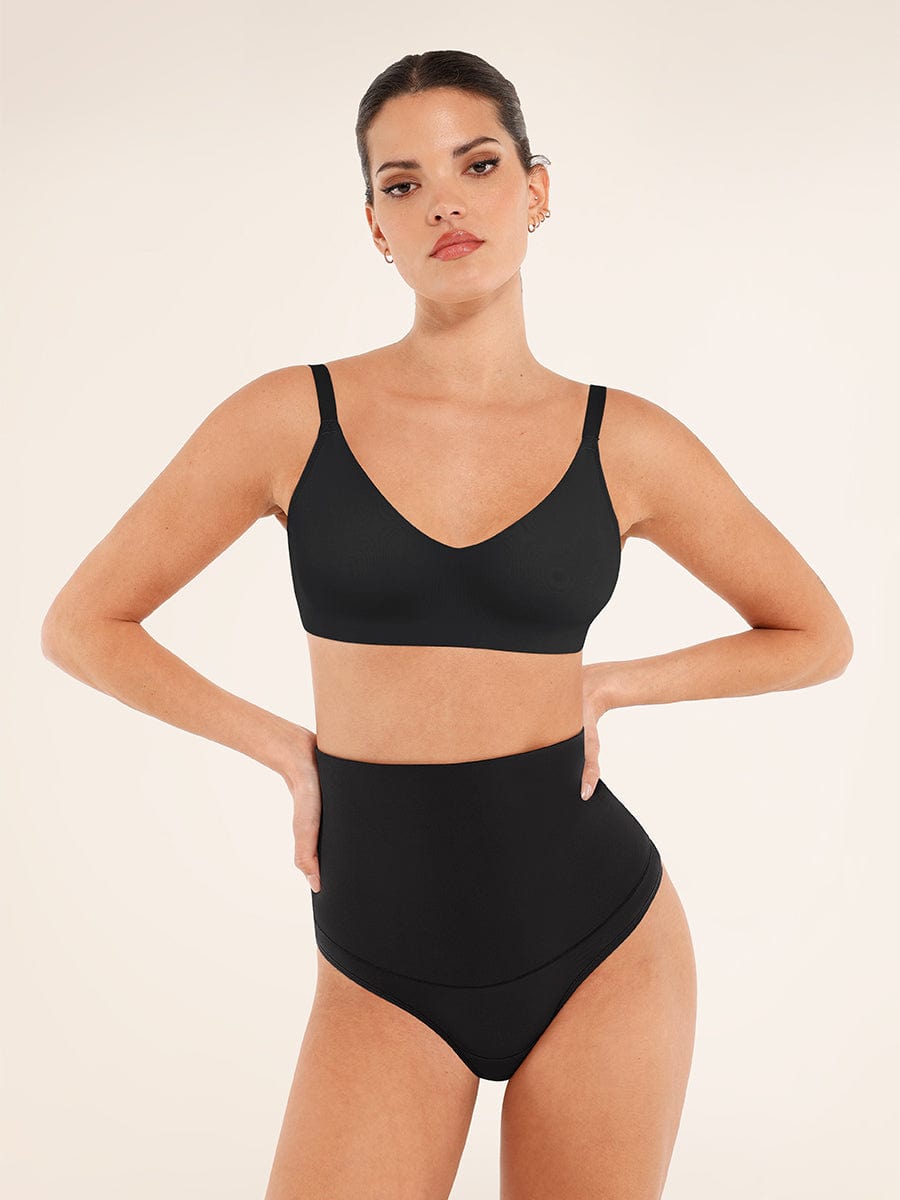 Seamless V-Neck Underarm-Smoothing Bralette Light Skin 4