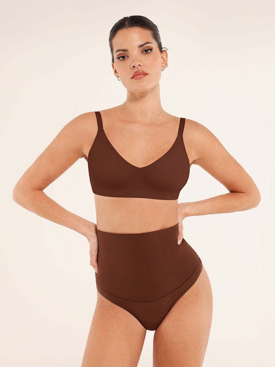 Seamless V-Neck Underarm-Smoothing Bralette 6