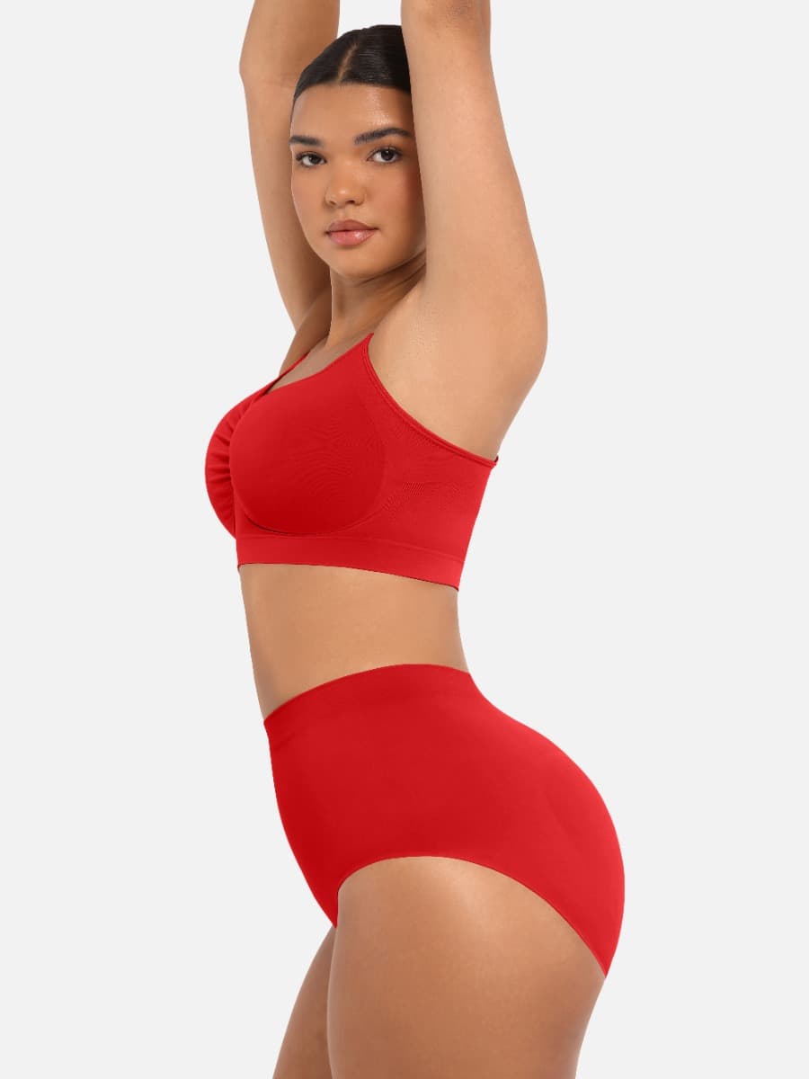 Wireless Supportive Shaping Bra Dark Pink 5