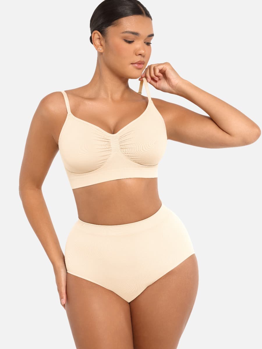 Wireless Supportive Shaping Bra Pink 2