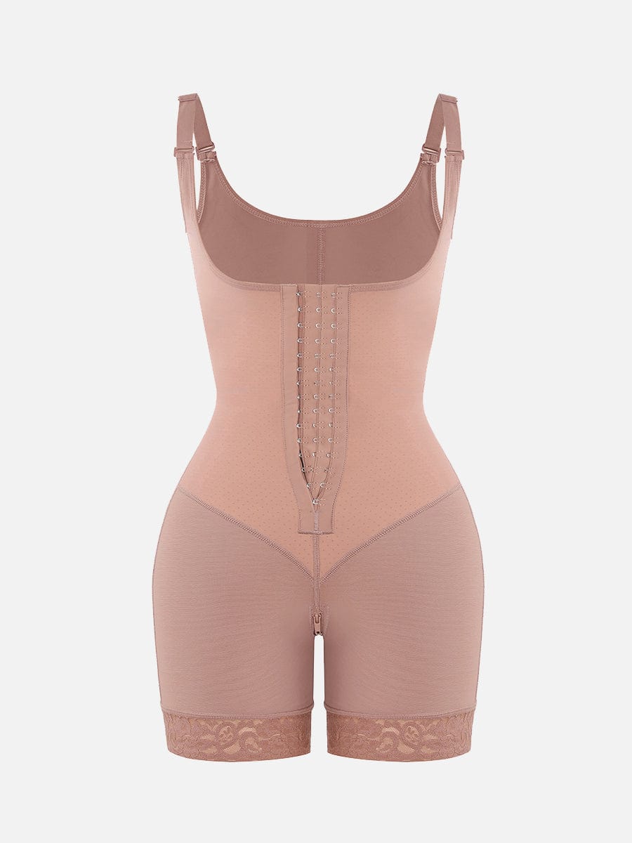Latex Open-Bust Full Body Shaper With Back Smoothing Light Skin 2